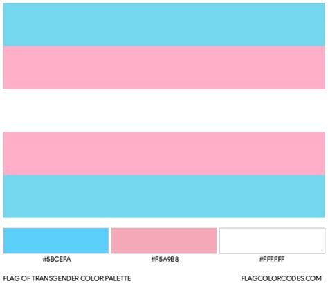 trans flag colors hex